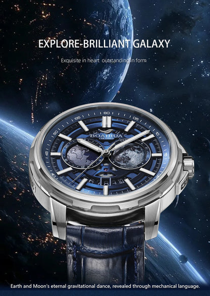 BORIAGE(BOAIJIUA) Orologio meccanico da uomo completamente automatico, design originale, impermeabile e luminoso