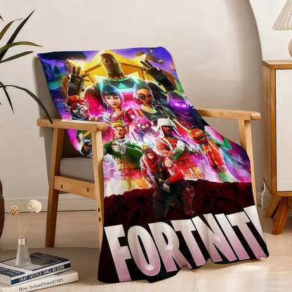 Manta Decorativa Super Aconchegante em Peluche para Sala de Estar, F-FORTNITES-ES, Sala de Jogo, Sofá, Presentes de Aniversário Infantis