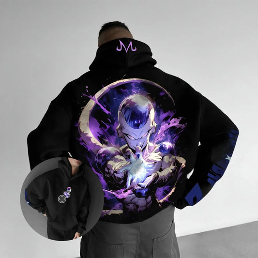 Dragon Ball Frieza Anime Hooded Sweatshirt Men Women Streetwear Casual Pullover Hoodie Graphic Print Spring Autumn Fashion Top