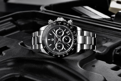 Pánske hodinky PAGANI DESIGN – Model s farebnými ciferníkmi, luxusné náramkové hodinky s kremeňovým strojčekom, chronograf vybavený strojčekom