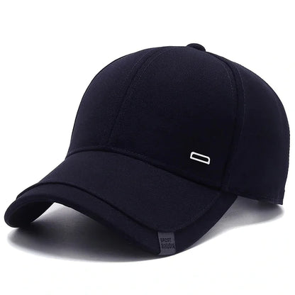 Unisex Square Silver Buckle Label Baseball Caps Spring Autumn Outdoor Adjustable Casual Hats Sunscreen Hat