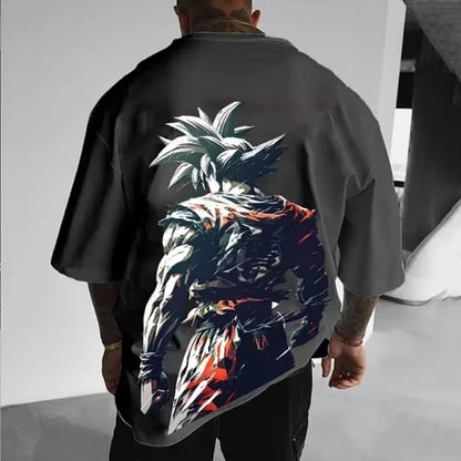 2025 Dragon Ball Animation New Goku Joint T-Shirt Summer Men's and Women's American Loose Casual Parent-Child Short Sleeve Top