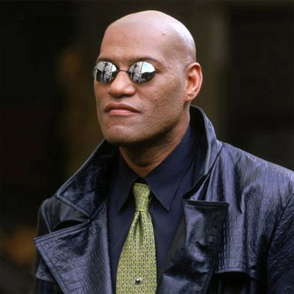 Kulaté bezrámové sluneční brýle pro muže Matrix Morpheus Pánské klasické brýle s nosní sponou Mini bezrámové značkové designové brýle UV400