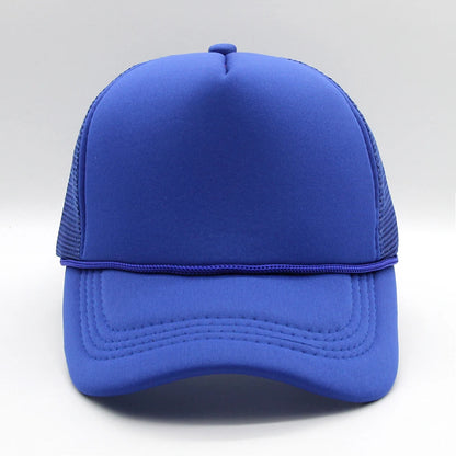 5 panel Trucker Caps Men Women Plain Blank Foam Mesh Baseball Cap With Rope Summer Breathable Outdoor Sport Sun Visor Hats