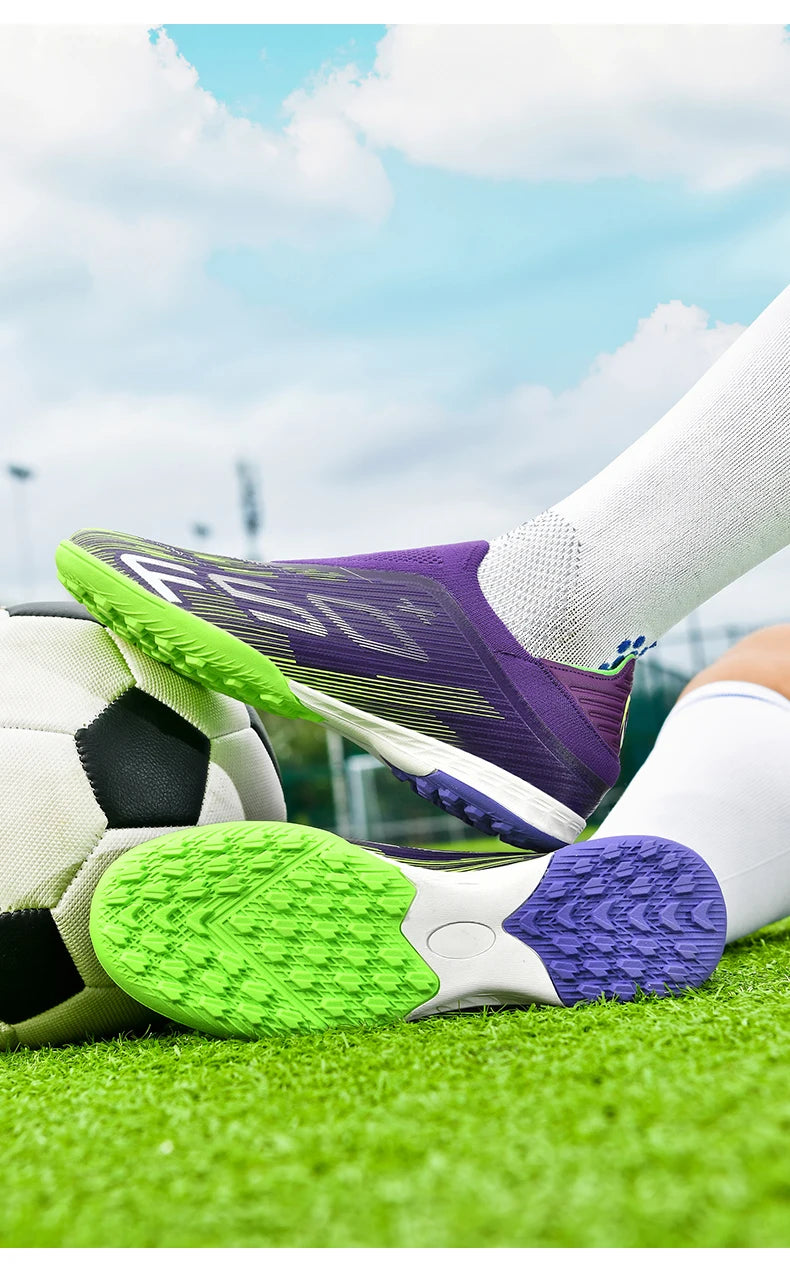 New Men Football Boots Match Grass Cleats High-quality Soccer Shoes Futsal Sneakers Non-Slip Indoor Hot-selling High-top Outdoor