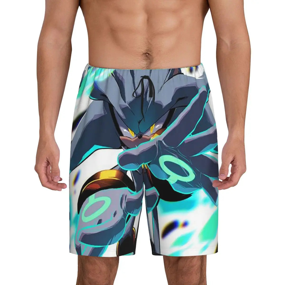 Custom Shadow The Hedgehog Sonic Poster Short Pajama Pants Men Sleepwear Sleep Lounge Bottom Shorts Sleeping Pants