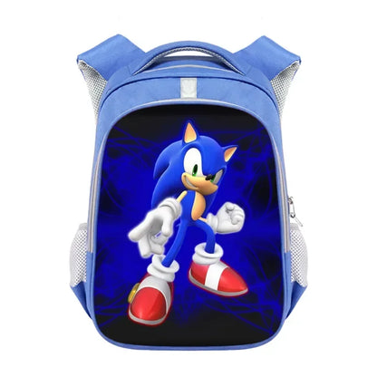 New Anime Character Sonic Action Puppet Kids Large Capacity School Bag Hedgehog Action Figure Teen Cartoon Backpack Gift
