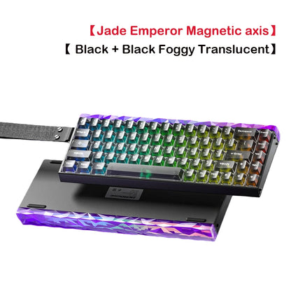 Teclado Mecânico Gaming AULA HERO 68 HE com Eixo Magnético RT, Iluminação RGB com Fio, Taxa de Polling 8K e Gravação Lateral