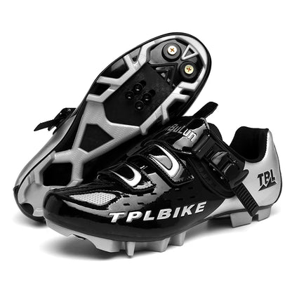 New Men’s and Women’s Bicycle Shoes Outdoor Cycling Shoes with Three Functional Soles Professional Training Shoes