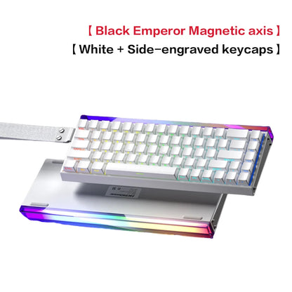 Teclado Mecânico Gaming AULA HERO 68 HE com Eixo Magnético RT, Iluminação RGB com Fio, Taxa de Polling 8K e Gravação Lateral