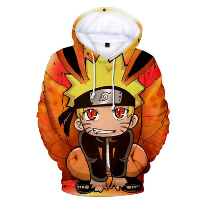New Naruto Hoodies Character Suit 3D Digital Color Printed Hoodie Sports and Leisure Pullover Hooded Sweatshirt for Men Women