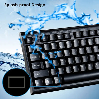 Q9 Einzelne Tastatur USB, quadratischer Anschluss, für Büro und Zuhause, PS2-Rundanschluss, kabelgebunden, für Desktop-Computer