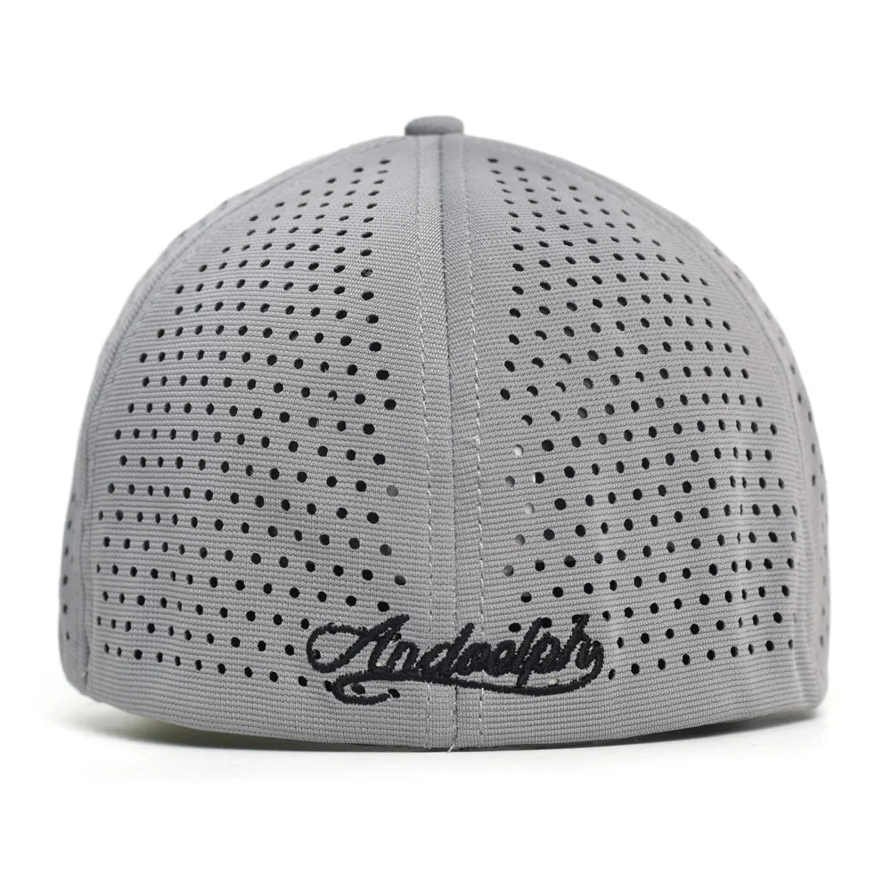 Boné de basebol em malha com pala curta e parte traseira fechada para homem e mulher, respirável, estilo snapback, boné dad hat ajustado e ajustável, cor lisa, estilo trucker