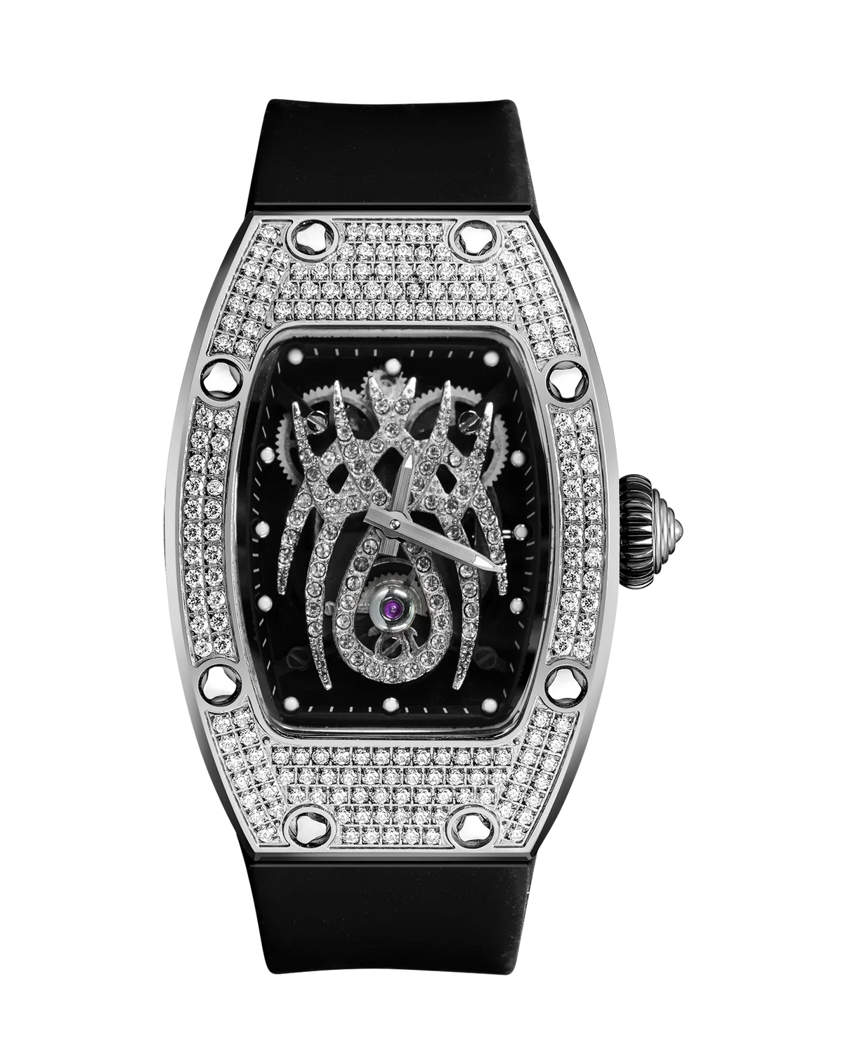 HANBORO Spider Collection Spider Ruby and Diamond Crafted Luminous Full Diamonds Luxury Women's Watch