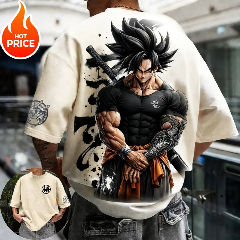 Son Goku Gym Dragon Ball Super Saiyan Harajuku Men Summer Cotton T-Shirt Top Loose Women Streetwear Casual Short Sleeve Tee