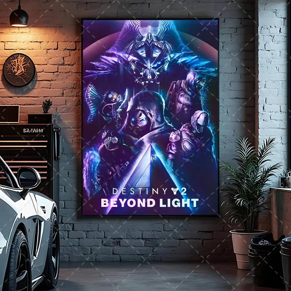 Game Destiny 2 Poster Art With Prints Home Bedroom Living Room Decoration Gift
