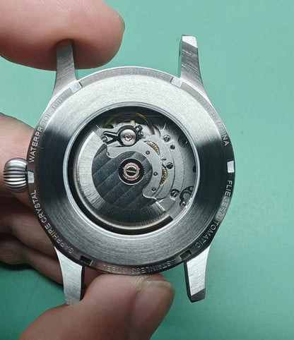 【Escapement Time】Automatische Fliegeruhr mit Uhrwerk, Typ-B- oder Typ-A-Zifferblatt in Schwarz, 40mm-Gehäuse, wasserdicht bis 100M