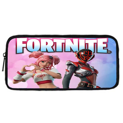 Zaino da scuola per bambini Hot Game con borsa pranzo e astuccio, grande capacità, design F-FortniteS, per ragazzi e ragazze, regalo ideale