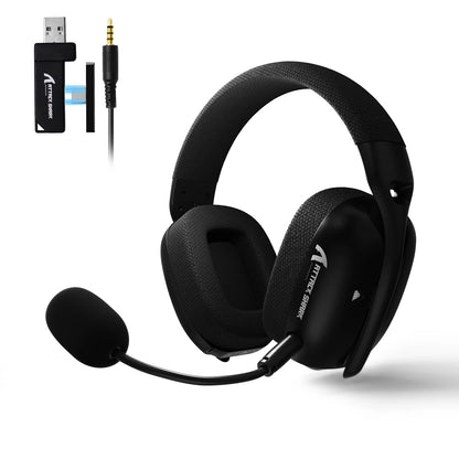 Casque de jeu sans fil ATTACK SHARK L80Pro, haut-parleurs de 40 mm, Bluetooth 5.3, 2,4 GHz, sortie audio 3,5 mm, microphone amovible, batterie de 300 mAh.
