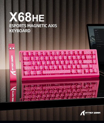 Magnetic Switch Keyboard ATTACK SHARK X68HE X68PRO HE and FREEWOLF F68 Wired F68Pro Wireless for Pro Gaming 0.01mm Rapid Trigg