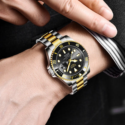 LIGE Herrenuhr – Quarz-Chronograph, wasserdicht, lässiger und professioneller Stil, luxuriöses Modeaccessoire einer renommierten Marke.