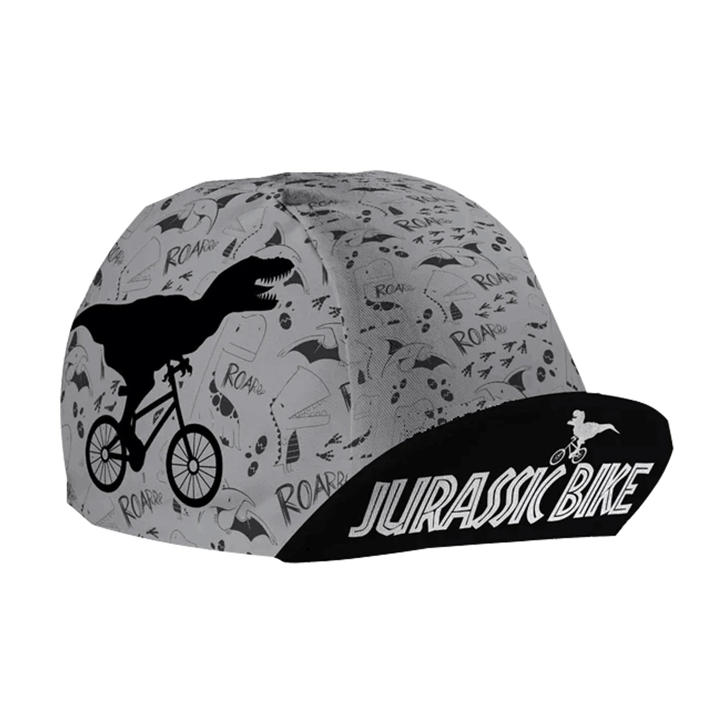 SweetMatt Classic Retro Pizza Dinosaur Bulldog Green White Red  Polyester Bicycle Men's Caps Quick Dry Cycling Sports Balaclava