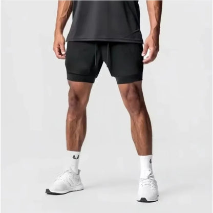 Dragon Ball Summer Men's Double Shorts Vegeta Japanese Anime Fake Two-piece 2-in-1 Fitness Sports Shorts Quick-Drying Y2K Pants