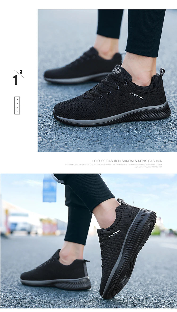Men's Running Shoes Breathable Light Comfortable Men's Casual Shoes Tennis Outdoor Slip-On Walking Sneakers