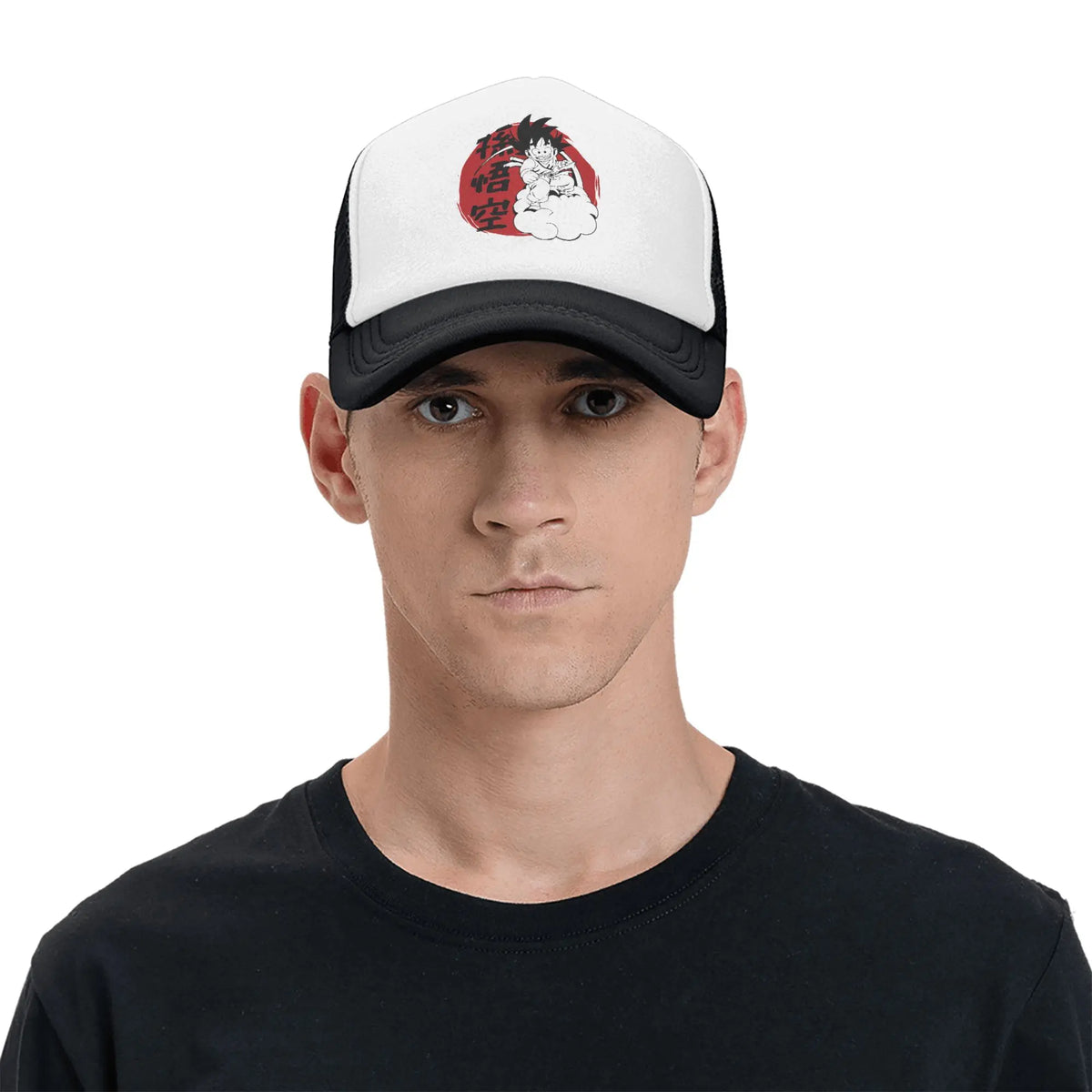 Czapka typu trucker Son Gohan D-Dragon Ball Z, unisex, czapki outdoorowe, czapka robocza typu trucker, czapka typu trucker, czapki typu snapback, czapki baseballowe z siateczką