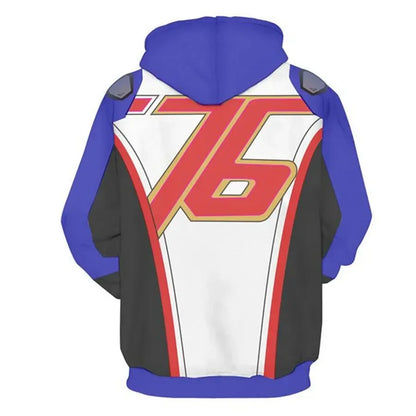 Anime gaming hoodie majica s kapuljačom, 3D print Overwatches DVA DJ, cosplay kostim za žene, muškarce i parove, jakna s kapuljačom, gornji odjevni predmet