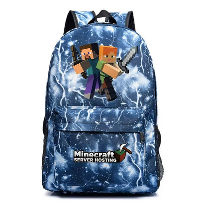 Minecraft Enderman Creeper Graphic Printed Backpack Large Capacity Lightweight Fashion Casual For Daily Travel Outdoor Leisure