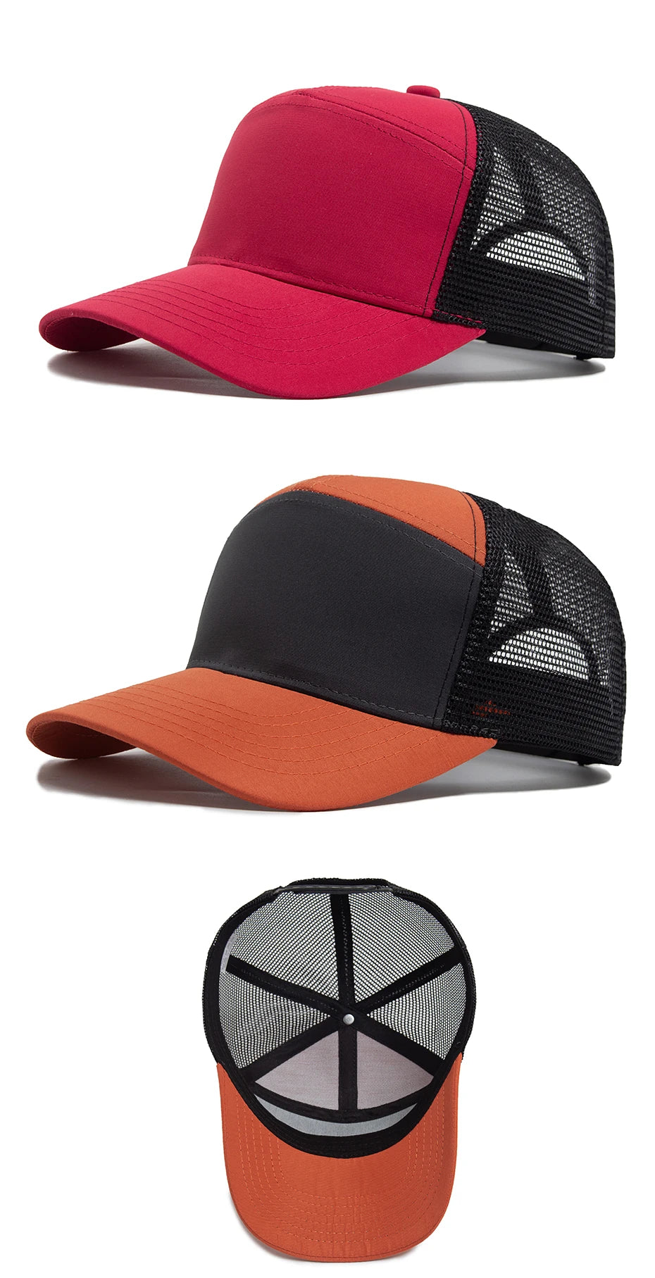 Vasaros 7-panelė beisbolo kepurė, mados hip-hopo tinklinės kepurės vyrams, „Trucker“ kepurė su snapback užsegimu, moterims, unisex, naujas madingas prekės ženklas