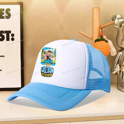 Wojan Teams Mesh Baseball Cap Cute Cartoon Summer Outdoor Sports Sun Hat Fashion Parent-child Activity Breathable Sunbonnet Gift