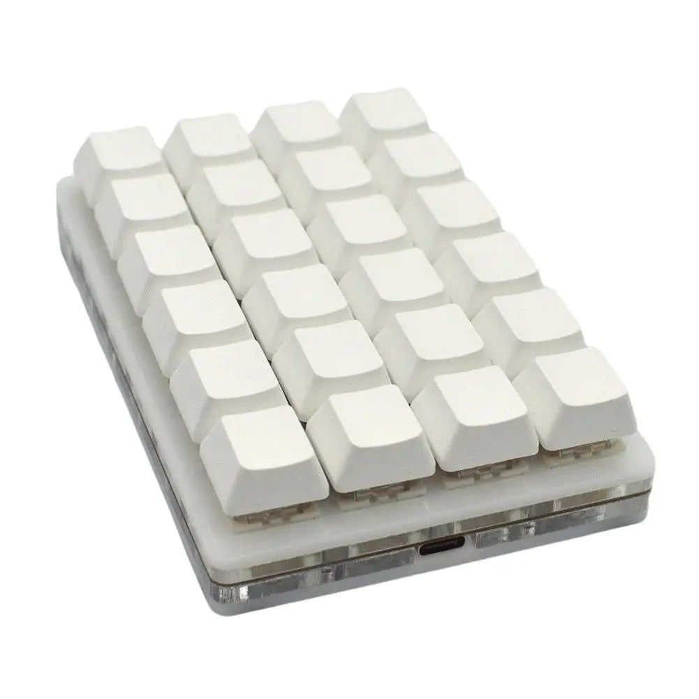 Mini-USB Custom Mechanische Tastatur mit 24 Tasten, Schwarz/Weiß, Gaming-Tastatur, Sayo-Gerät, programmierbares Shortcut-Keypad mit Makrotasten