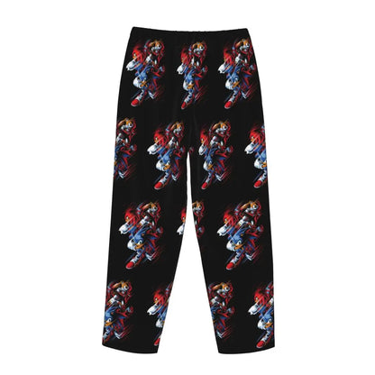 Custom Women Soniced Pajama Pants Printed Hedgehog Game Sleep Sleepwear Bottoms with Pockets
