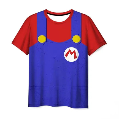 2026 New Anime Super Mario T Shirt Summer Fashion Casual T-shirt Boy Girl Unisex Children's Clothing Tshirt ventilate Tops