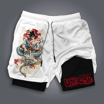 Dragon Ball Vegeta Unisex Harajuku Anime Printed 2026 Summer New Product Sports Breathable Quick Drying Double Layer Shorts