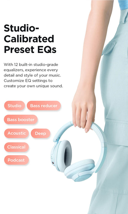 1MORE HQ31 Bluetooth Wireless Headphones with Active Noise Cancellation, Hi-Res Audio, LDAC, 42dB QuietMax ANC, 90H Battery Life Headset