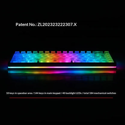 New Everglide AE68Pro Siren Magnetic Axis Gaming Keyboard Original Double Lamp Position RT0.001MM/ADC Direct Connection Keyboard