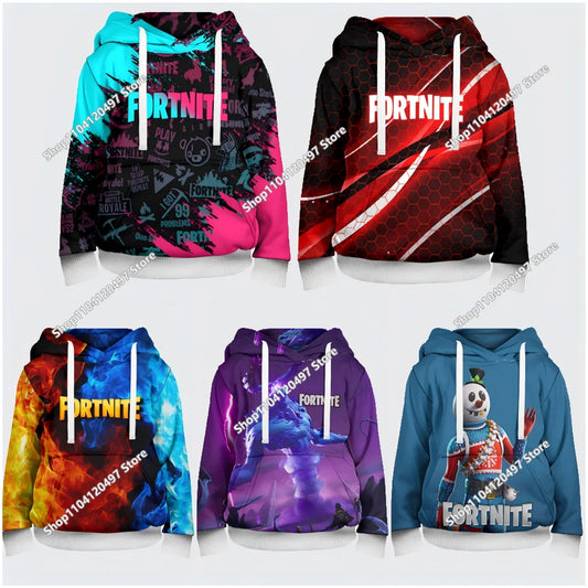 Game Fortnite Cosplay Hoodies Children's Adult Unisex Sweatshirt Pullover Hoodies Coat Casual Uniforms Halloween Outfits