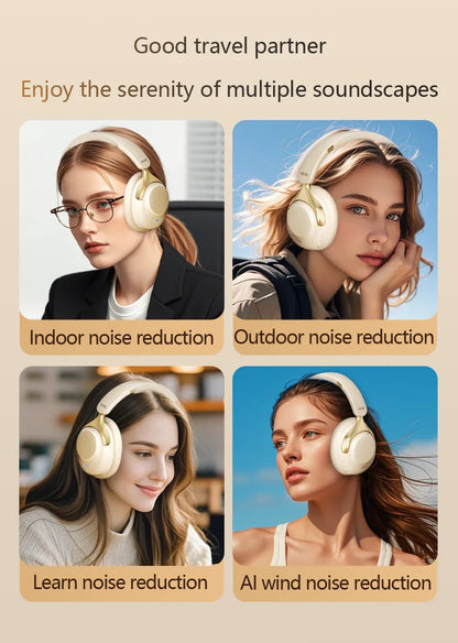 Acer OHR524 ANC Wireless Bluetooth Headphones with 360° Surround Sound, Active Noise Cancelling Over-Ear Headphones, HD Mic, Bluetooth 5.4, 100H Battery