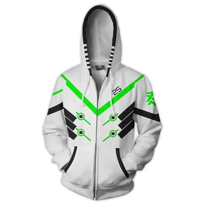Anime gaming hoodie majica s kapuljačom, 3D print Overwatches DVA DJ, cosplay kostim za žene, muškarce i parove, jakna s kapuljačom, gornji odjevni predmet