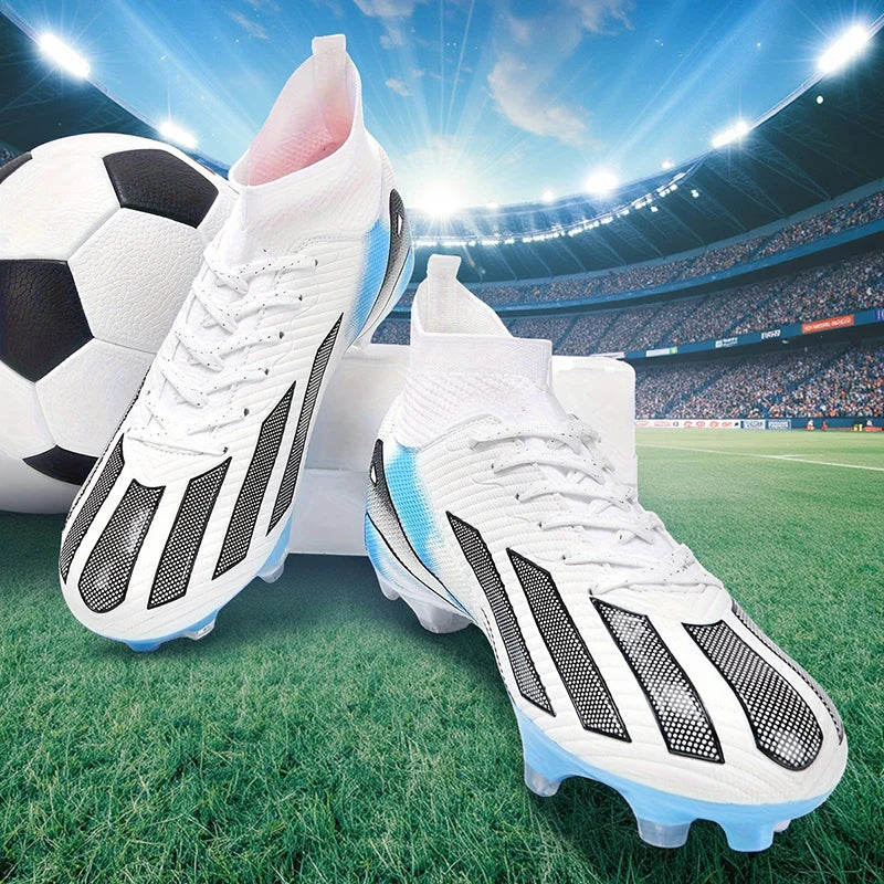Fotbollsskor för män, New TF, sneakers för konstgräs och turf, ultralätta herrfotbollsskor, bekväma ankelhöga fotbollsskor för futsal och snabbt spel