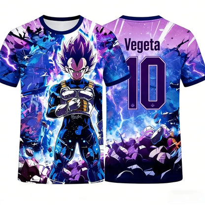 2026 Summer Dragon Ball Retro Fitness T-shirt Men's 3D Printed Short-sleeved Family Unisex Kids Sports Breathable Top Shirt
