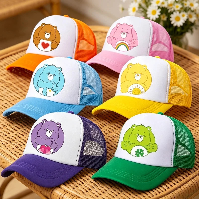 Casquette de baseball Anime Care Bears pour filles et femmes - Nouvelle casquette de sport d'extérieur, chapeau de soleil d'été en maille respirante, bonnet de soleil pour enfants et adultes - Cadeau