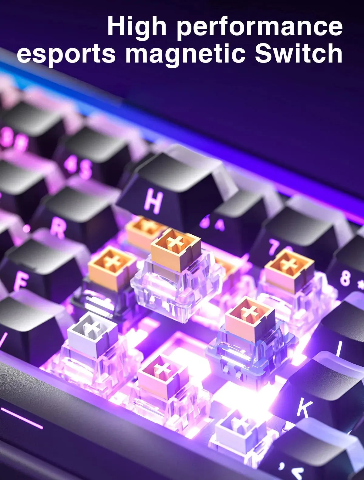 AULA HERO 68HE Teclado Mecânico Gaming RGB com Switch Magnético Rapid Trigger Retorno 8K com Fio Teclado Personalizado para Esports