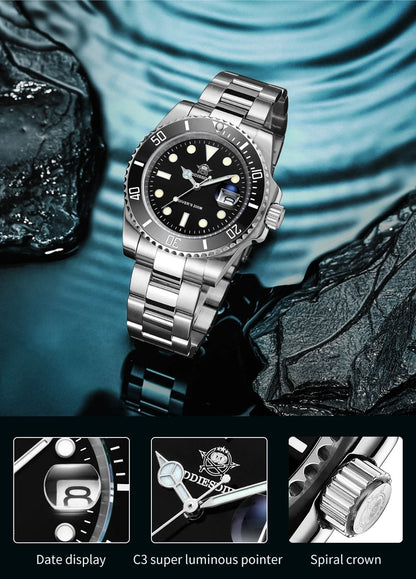 Reloj ADDIESDIVE de acero inoxidable para hombre, estilo business casual europeo y americano, reloj de cuarzo impermeable para deportes al aire libre