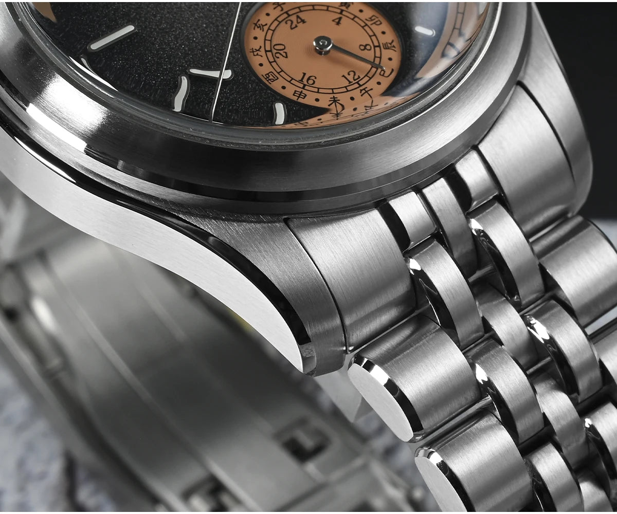 San Martin 39mm Miyota 9132 Power Reserve Display Men's Luxury Sport Watch Automatic Mechanical Waterproof Original Design SN0144