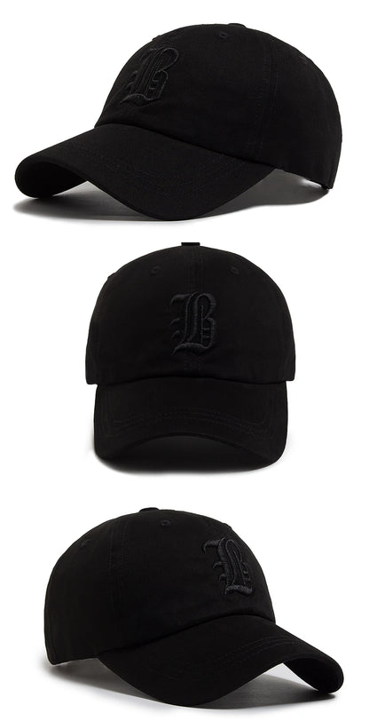 Mode d'été : casquette de baseball pour homme, brodée d'une lettre, casquette « trucker » en coton, casquette décontractée d'extérieur à visière souple, casquettes de baseball pour femme