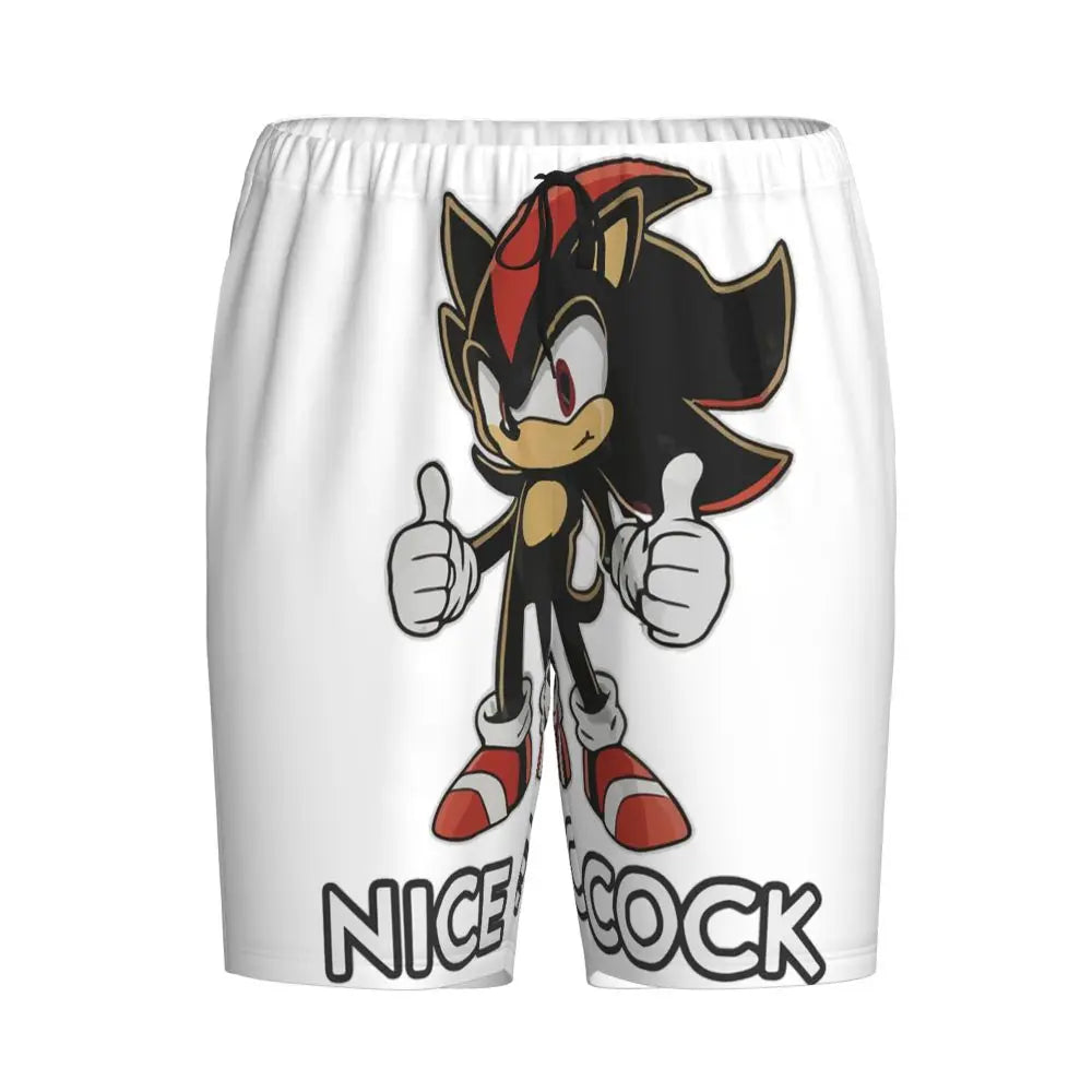 Custom Cock Shadow The Hedgehog Meme Short Pajama Pants Men Sleepwear Sleep Lounge Bottom Shorts Sleeping Pants